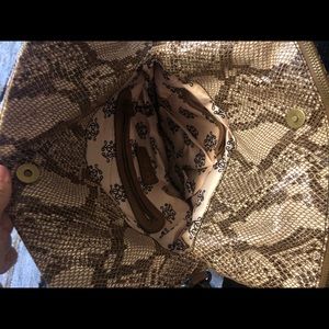 Jessica Simpson brown snake skin purse
